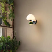 Cream Glass Mushroom Wall Sconce Light For Modern Home Decor And Cozy Ambience In Living Rooms And Bedrooms