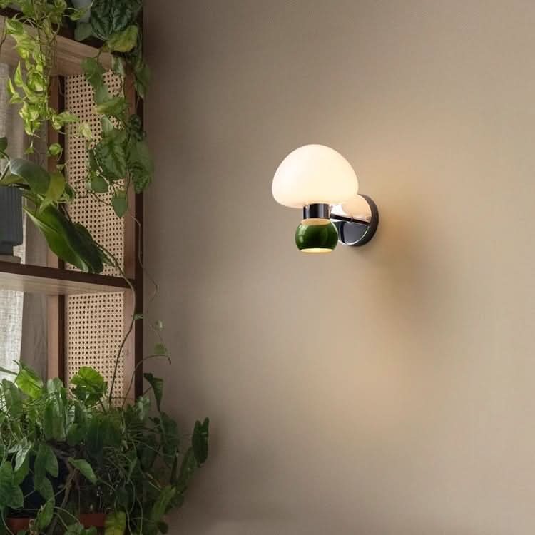 Cream Glass Mushroom Wall Sconce Light For Modern Home Decor And Cozy Ambience In Living Rooms And Bedrooms