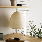 Japanese Rice Paper Table Lamp | LED Desk Light | Artistic Bedroom Lamp | Modern Living Room Fixture | Unique Home Decor Light - Zardee-6
