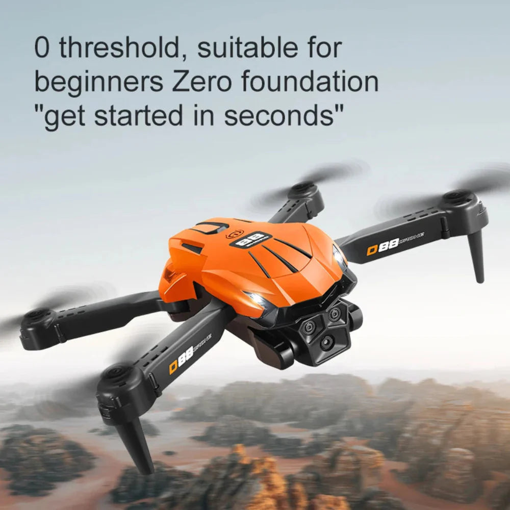 NovaFlight tre-kamera UAV-drone med 150 graders justerbar linse og optisk flow, 1000 m rækkevidde, 30 minutters flyvetid