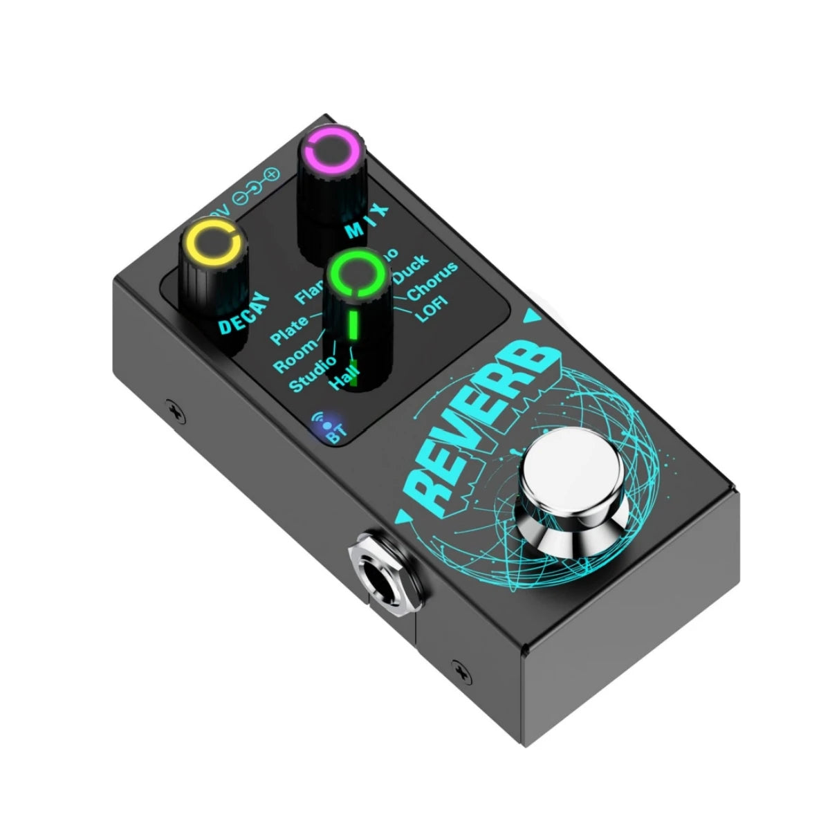 Digital Reverb Guitar Pedal - 9 Unique Reverb Effects | Wireless Accompaniment, Decay/Mix Knobs & Luminous Indicators 0