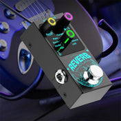 Pédale de Réverbération Numérique pour Guitare avec Neuf Effets de Réverbération Uniques, Fonctionnement Sans Fil, Boutons de Décroissance et de Mixage, Indicateurs Lumineux
