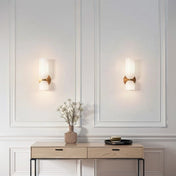 Double Head Wall Light | Modern Glass Sconce | Energy-Efficient Wall Lamp | Stylish Lighting Fixture | Contemporary Home Decor - Zardee 4