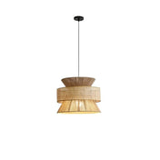 Lámpara colgante LumaNest Wabi Sabi de ratán hecha a mano para decoración contemporánea del hogar