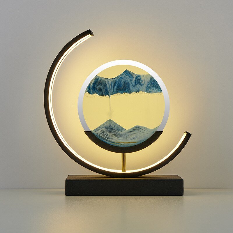 Variant image for Quicksand Table Lamp | Unique LED Desk Light | Relaxation Lamp for Bedroom | Decorative Lighting Fixture | Home Ambiance Light - Zardee-5