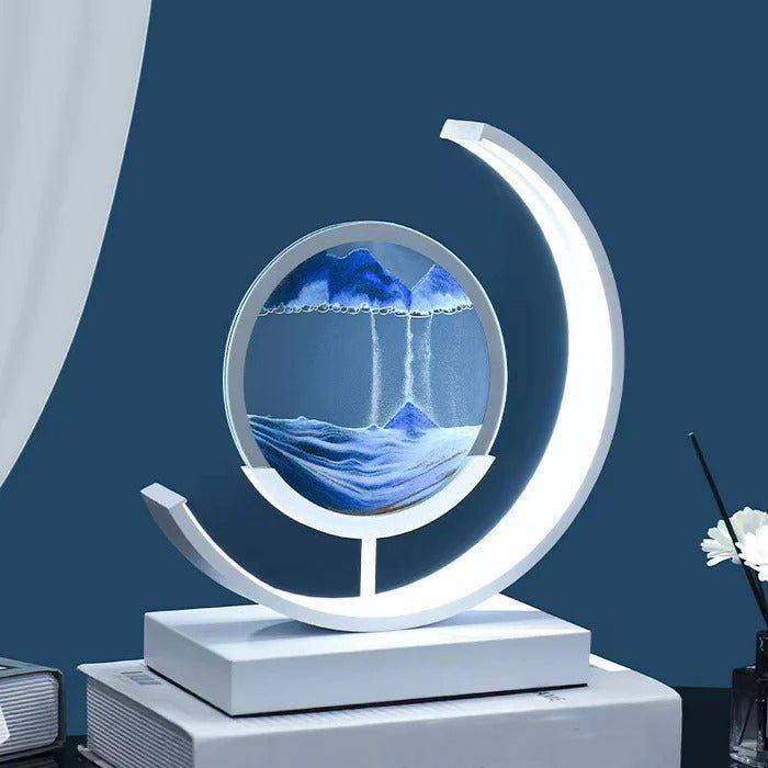 Quicksand Table Lamp | Unique LED Desk Light | Relaxation Lamp for Bedroom | Decorative Lighting Fixture | Home Ambiance Light - Zardee-3
