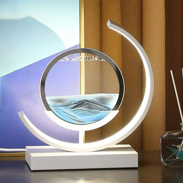 Quicksand Table Lamp | Unique LED Desk Light | Relaxation Lamp for Bedroom | Decorative Lighting Fixture | Home Ambiance Light - Zardee-5