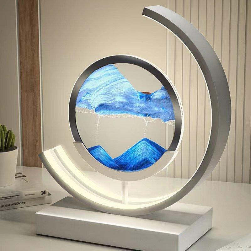 Quicksand Table Lamp | Unique LED Desk Light | Relaxation Lamp for Bedroom | Decorative Lighting Fixture | Home Ambiance Light - Zardee-6