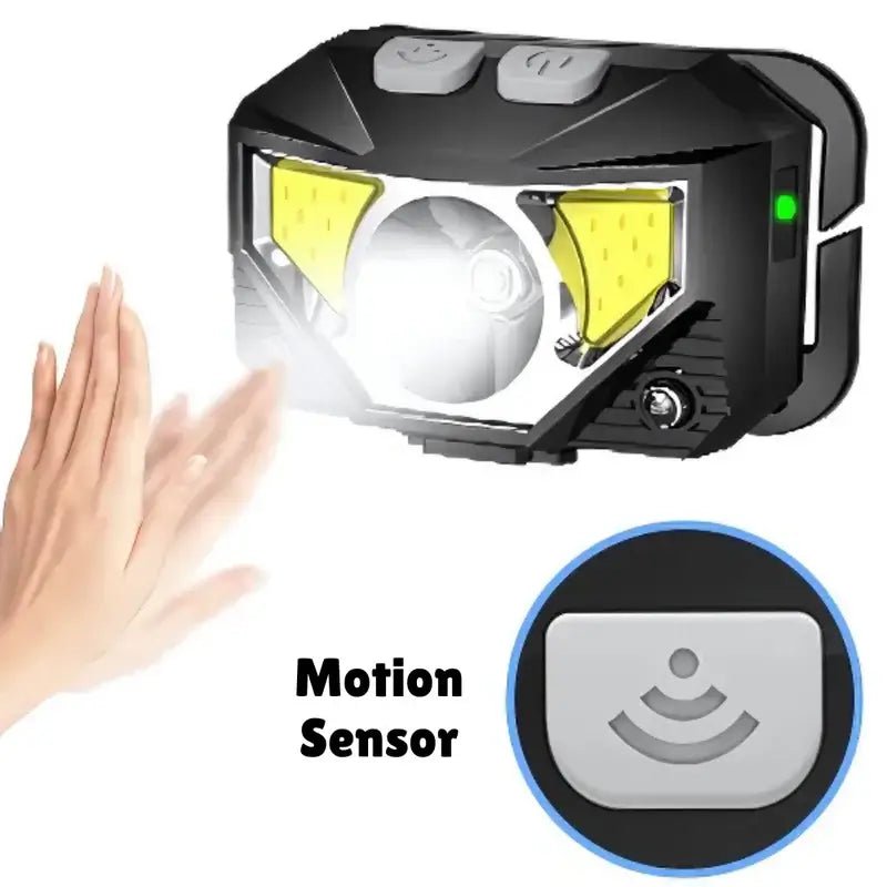 Dual Pack Motion-Sensor Head Torch | Ultra-Bright 8 Lighting Modes, Waterproof & Adjustable 7