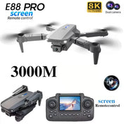 E88PRO Drone 8K 5G HD Dual Camera Aerial Photography Remote control screen display Control Aircraft Quadcopter 0