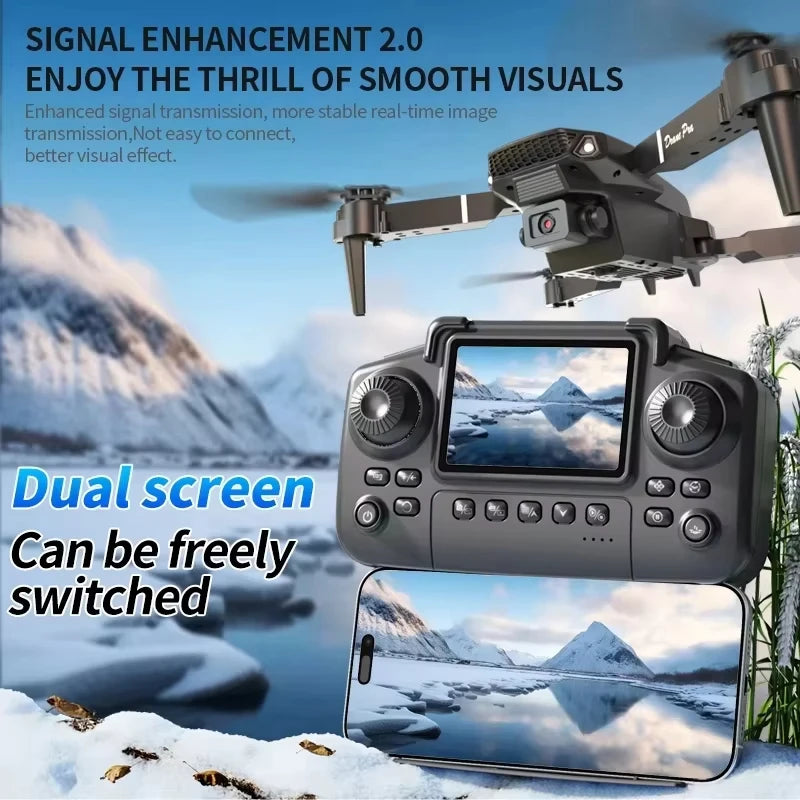 E88PRO Drone 8K 5G HD Dual Camera Aerial Photography Remote control screen display Control Aircraft Quadcopter 3