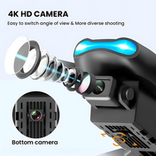 AeroNova Pro 4K Dobbeltkamera Drone Foldbar Højdehold Gestusstyring WiFi Tyngdesensor USB-opladning Opbevaringspose