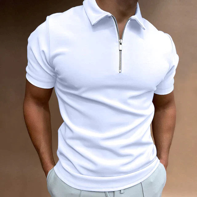 Edwin | Modern Men's Polo Shirt with Zipper Detail for Casual Style 0