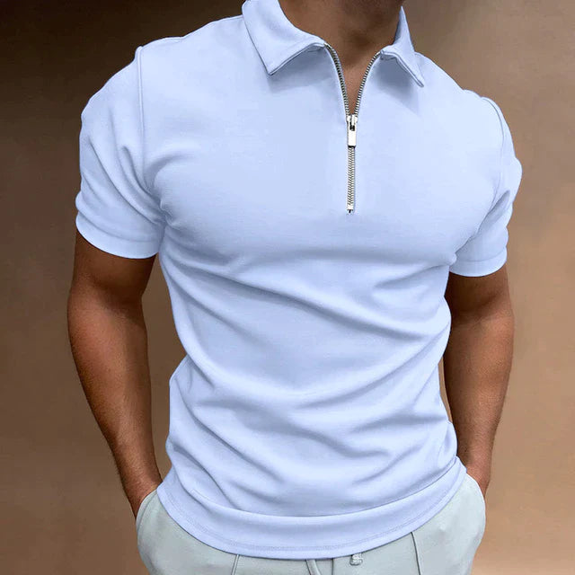 Edwin | Modern Men's Polo Shirt with Zipper Detail for Casual Style 8