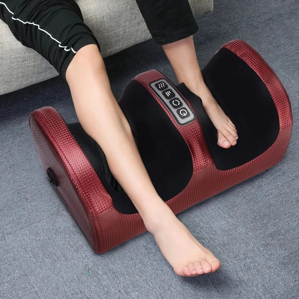 Electric Foot Massager Shiatsu Kneading Deep Tissue Relax Heated Roller Calf Pain Relief Fatigue Muscles Vibrator Machine Health 0