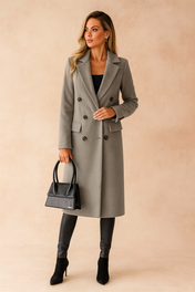 Elegant Double-Breasted Winter Coat for Women | Stylish Business Outerwear 2