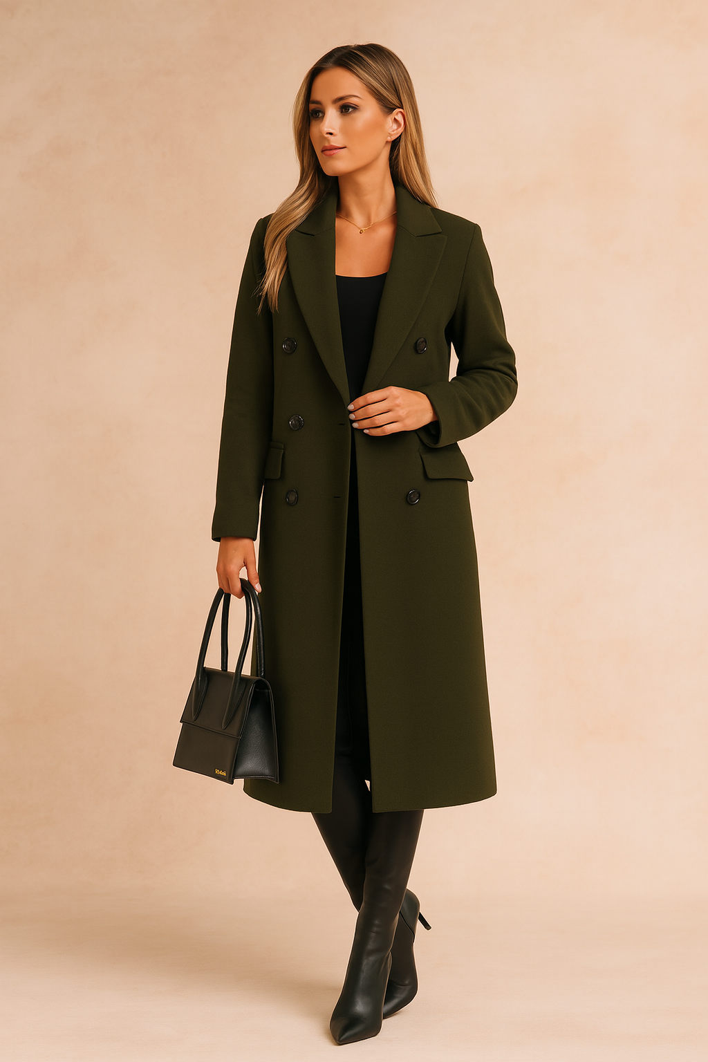 Elegant Double-Breasted Winter Coat for Women | Stylish Business Outerwear 5