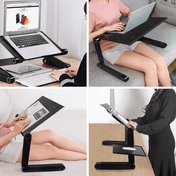 Suporte para Portátil NovaLift 360 - Ergonómico e Ajustável em Altura para uma Postura Saudável durante o Trabalho