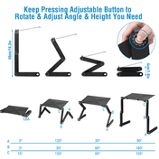 Suporte para Portátil NovaLift 360 - Ergonómico e Ajustável em Altura para uma Postura Saudável durante o Trabalho