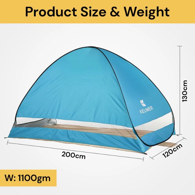 Family-Friendly Pop-Up Tent with UV and Wind Protection 3