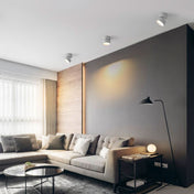 Varmhvid justerbar LED-loftlampe til overflademontage med rettet belysning for præcis oplysning i ethvert rum