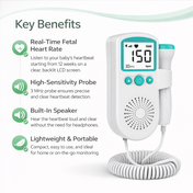 Fetal Doppler Monitor with Heart Rate Detection and Sound Alerts 1