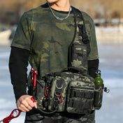 Fishing Tackle Backpack Lure Box Gear Storage Bag Fanny Pack for Men Fly Fishing Backpack with Rod Holder Sling Shoulder Bag 1
