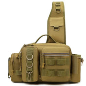 Fishing Tackle Backpack Lure Box Gear Storage Bag Fanny Pack for Men Fly Fishing Backpack with Rod Holder Sling Shoulder Bag 14