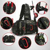 Fishing Tackle Backpack Lure Box Gear Storage Bag Fanny Pack for Men Fly Fishing Backpack with Rod Holder Sling Shoulder Bag 2