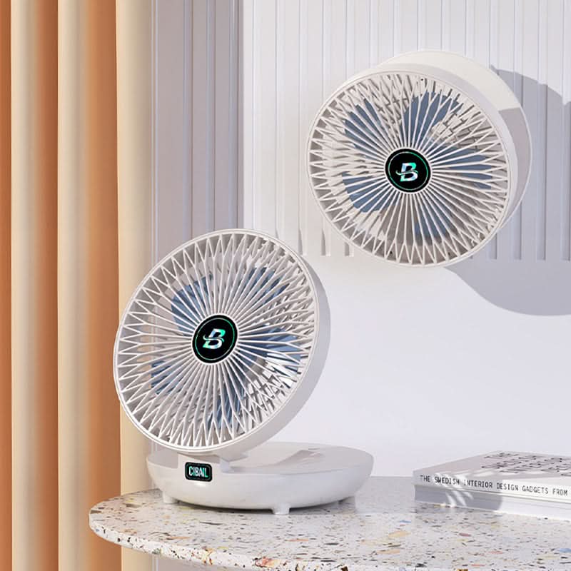 AeroNest foldbar bærbar stående ventilator USB-genopladelig til hjem, kontor, indendørs eller udendørs brug