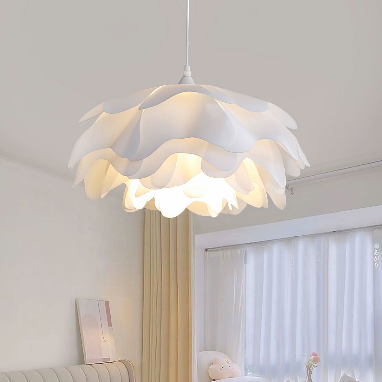 Elegant White Flower Pendant Light With LED E27 For Modern Ceiling Lamp Home Decor And Contemporary Interior Lighting