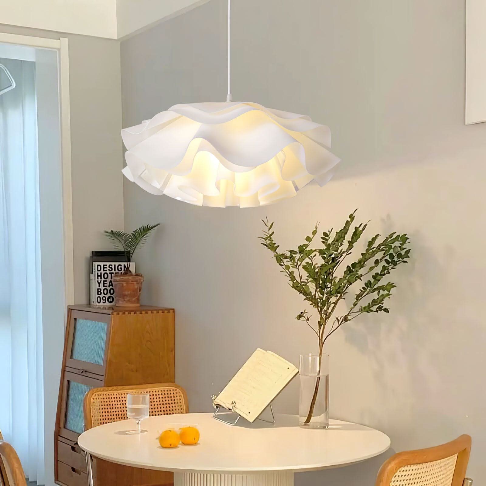 Elegant White Flower Pendant Light With LED E27 For Modern Ceiling Lamp Home Decor And Contemporary Interior Lighting