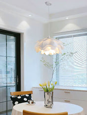 Elegant White Flower Pendant Light With LED E27 For Modern Ceiling Lamp Home Decor And Contemporary Interior Lighting