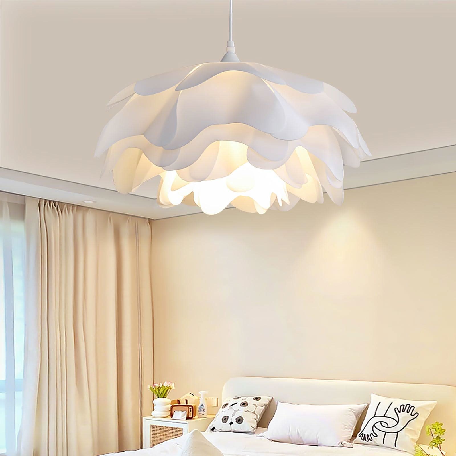 Elegant White Flower Pendant Light With LED E27 For Modern Ceiling Lamp Home Decor And Contemporary Interior Lighting