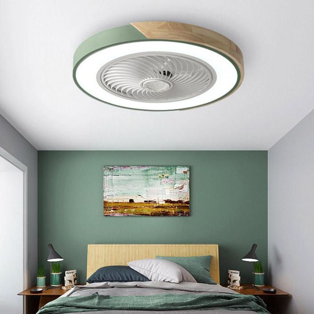 Moderne trådløst LED-loftlys med integreret ventilator til moderne hjem og interiører