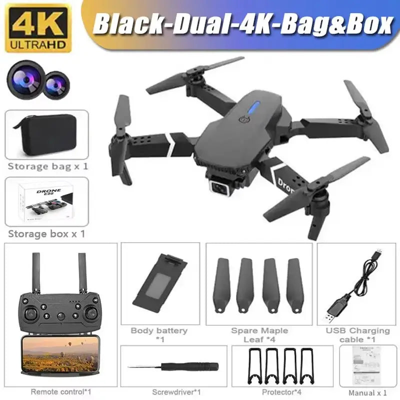 Foldable New E88 Pro RC Drone With 4K Professional 1080P Wide Angle Dual HD Camera WIFI FPV Quadcopter Height Hold 6