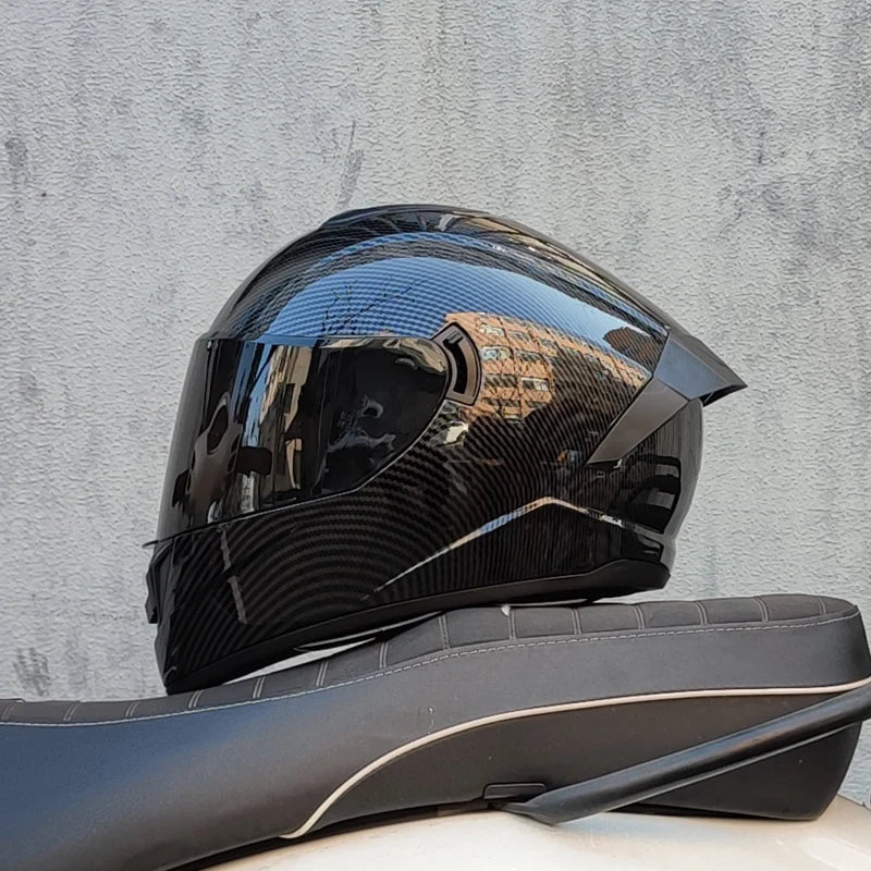 Full Face Racing Helmets Winter Warm Double Visor Motorcycle Helmet Motorbike Sports helmet LVS-701 0