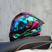 Full Face Racing Helmets Winter Warm Double Visor Motorcycle Helmet Motorbike Sports helmet LVS-701 1