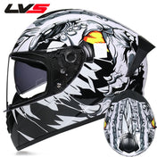 Full Face Racing Helmets Winter Warm Double Visor Motorcycle Helmet Motorbike Sports helmet LVS-701 11