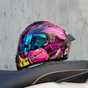 Full Face Racing Helmets Winter Warm Double Visor Motorcycle Helmet Motorbike Sports helmet LVS-701 2