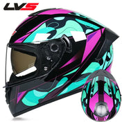 Full Face Racing Helmets Winter Warm Double Visor Motorcycle Helmet Motorbike Sports helmet LVS-701 23