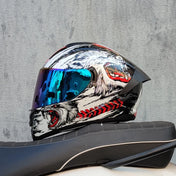 Full Face Racing Helmets Winter Warm Double Visor Motorcycle Helmet Motorbike Sports helmet LVS-701 3