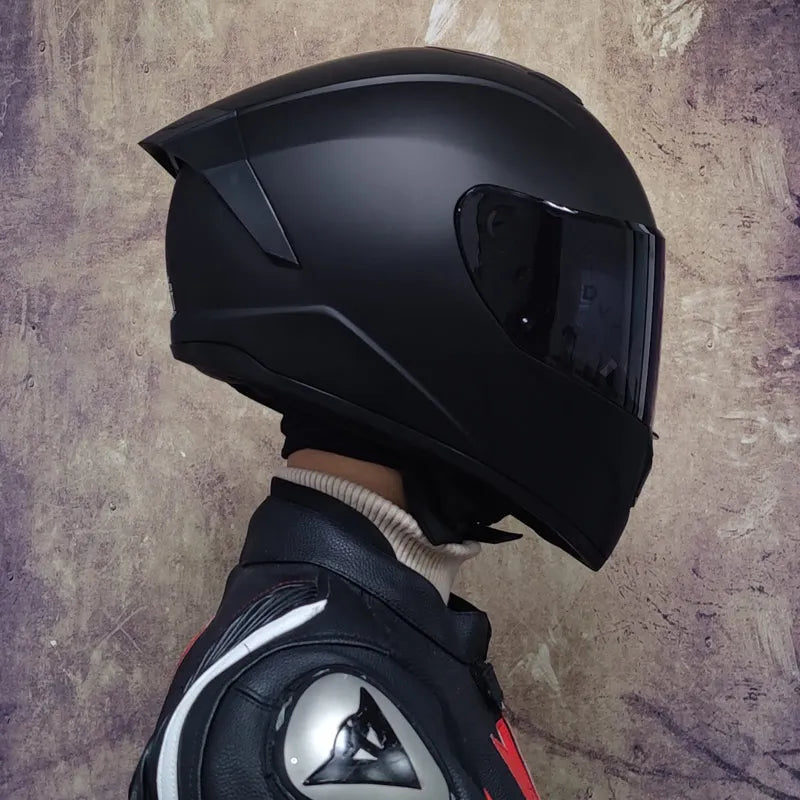 Full Face Racing Helmets Winter Warm Double Visor Motorcycle Helmet Motorbike Sports helmet LVS-701 8