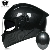 Full Face Racing Helmets Winter Warm Double Visor Motorcycle Helmet Motorbike Sports helmet LVS-701 9