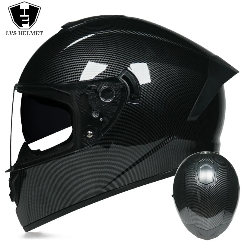 Full Face Racing Helmets Winter Warm Double Visor Motorcycle Helmet Motorbike Sports helmet LVS-701 9