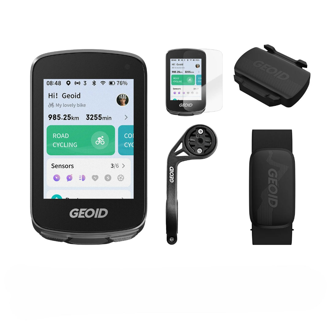 Touchscreen GPS-cykelcomputer med kortnavigation, hastighedsmåler og kilometertæller til cykling