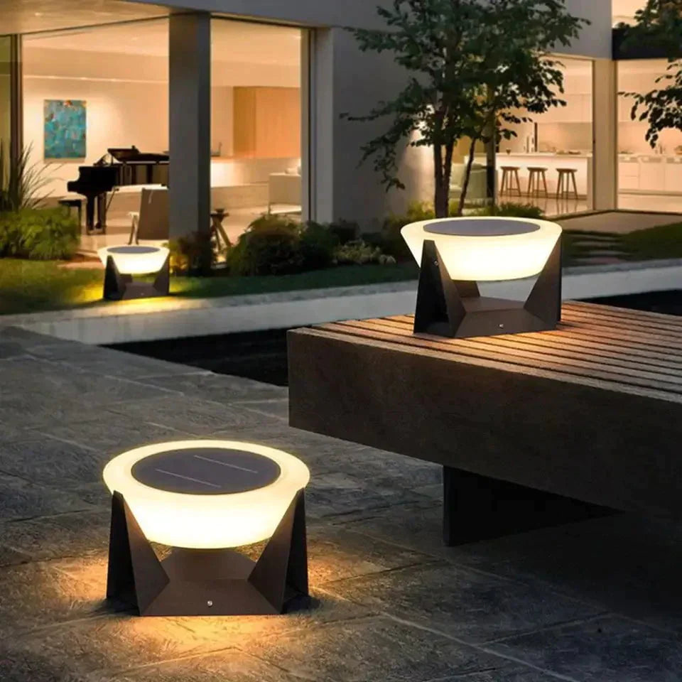 Outdoor Solar Lamp | Waterproof Garden Lights | Elegant LED Outdoor Lights | Solar Garden Lighting Fixture | Modern Pathway Light - Zardee-4