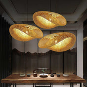 Bamboo Pendant Light | Handcrafted Rattan Hanging Lamp | LED Ceiling Light Fixture | Modern Indoor Lighting | Eco-Friendly Home Decor - Zardee-2