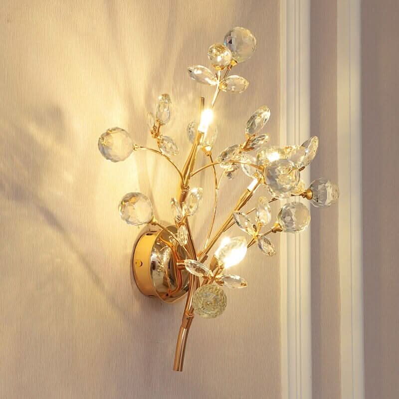 SylvanGlow Nature Inspired LED Wall Lamp With Delicately Crafted Metal Branch And Soft Ambient Glow