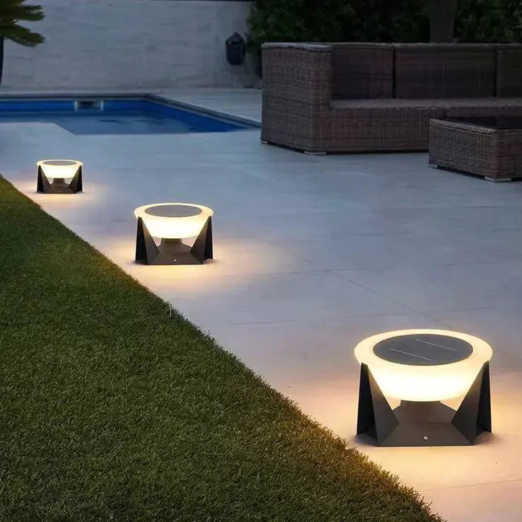 Outdoor Solar Lamp | Waterproof Garden Lights | Elegant LED Outdoor Lights | Solar Garden Lighting Fixture | Modern Pathway Light - Zardee-5